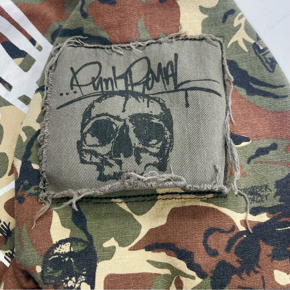 PUNK ROYAL Men's Camo Hoodie Sweatshirt Graphic Graffiti Print Size Large - Picture 10 of 10